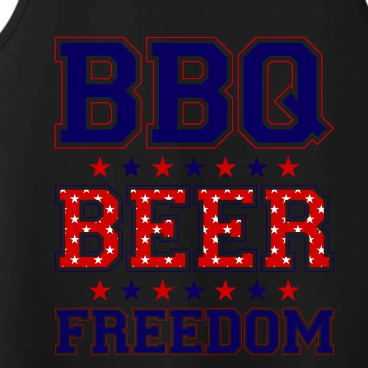 Bbq Beer Freedom Gift Performance Tank