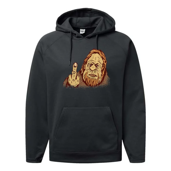 Believe Bigfoot For Monster Lovers Performance Fleece Hoodie