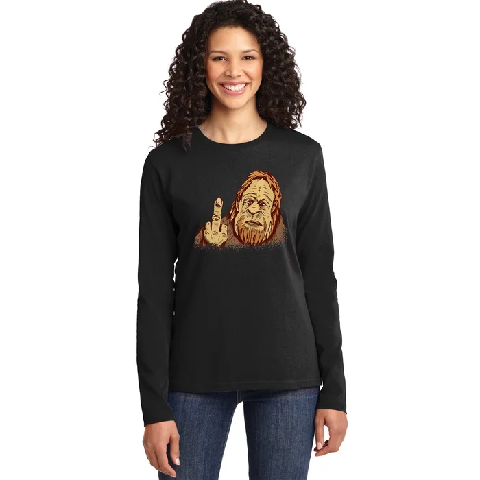 Believe Bigfoot For Monster Lovers Ladies Long Sleeve Shirt