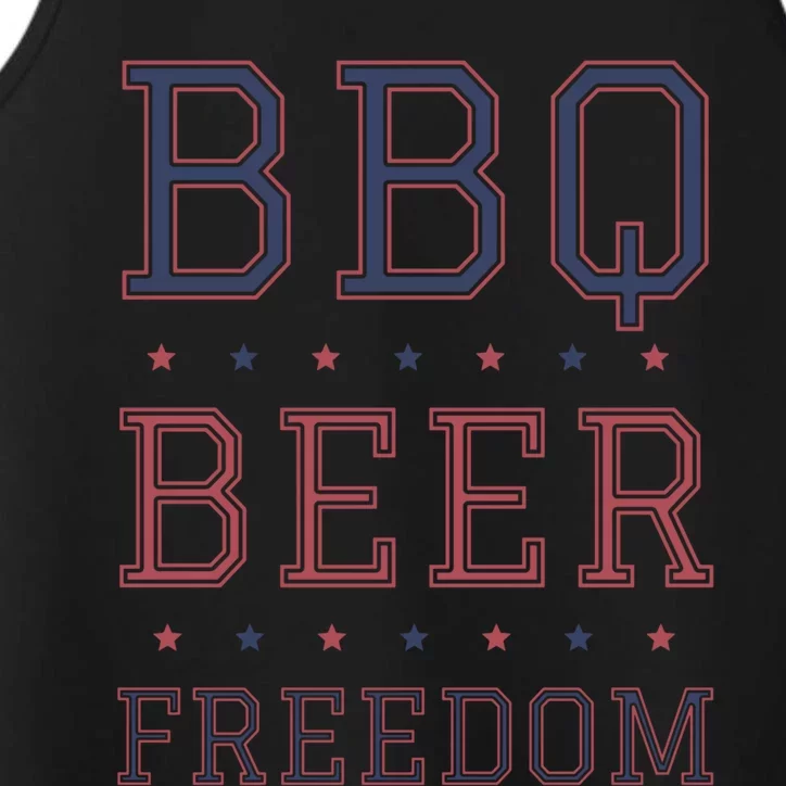 Bbq Beer Freedom Gift Performance Tank