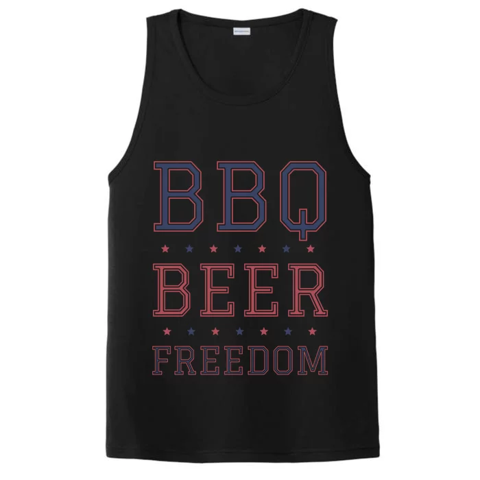 Bbq Beer Freedom Gift Performance Tank