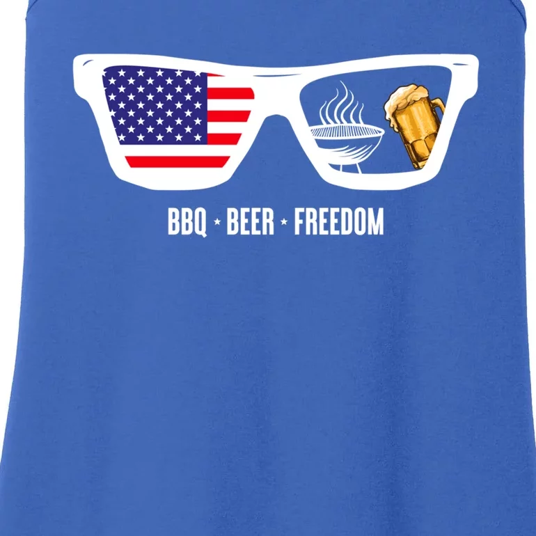 Bbq Beer Freedom Gift Ladies Essential Tank