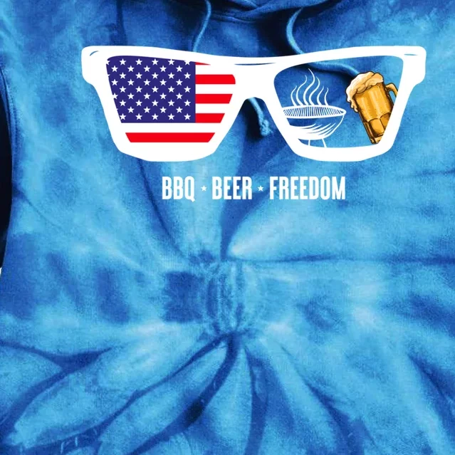 Bbq Beer Freedom Gift Tie Dye Hoodie