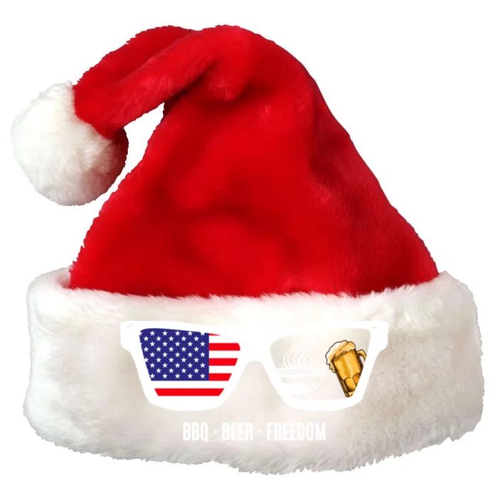 Bbq Beer Freedom Gift Premium Christmas Santa Hat