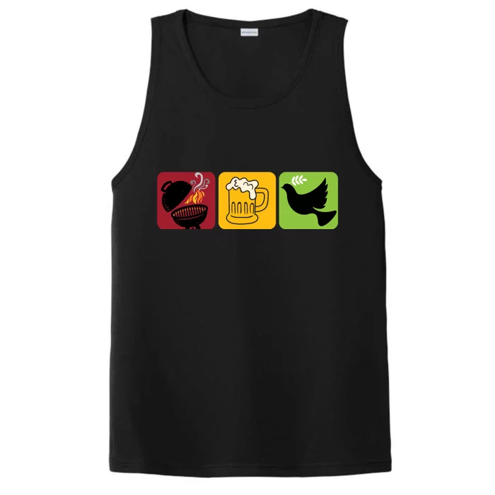 Bbq Beer Freedom Gift Performance Tank