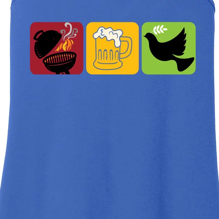 Bbq Beer Freedom Gift Ladies Essential Tank