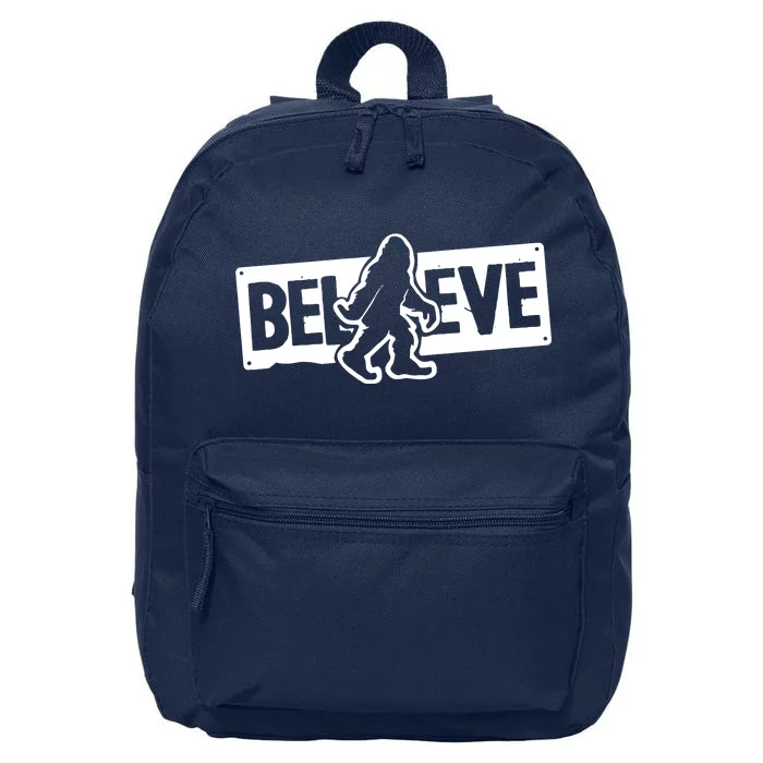 Believe Big Foot Sasquatch Bigfoot 16 in Basic Backpack