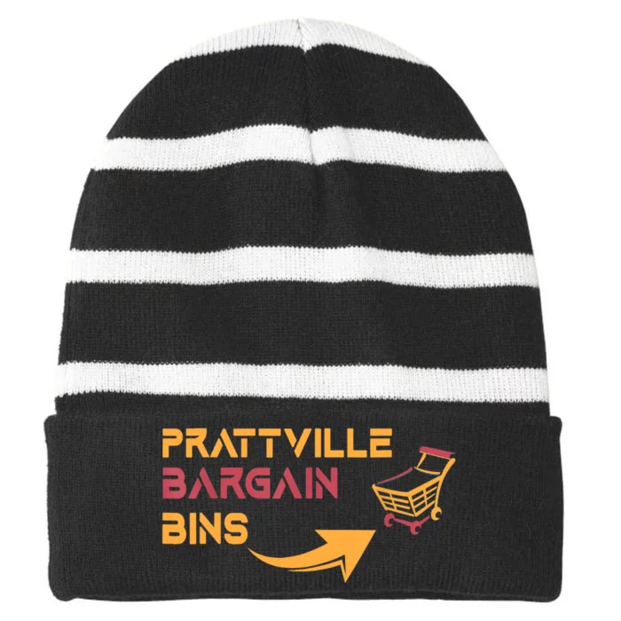 Bargain Bins For Men And Women Striped Beanie with Solid Band