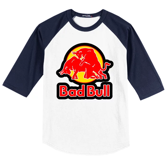 Bad Bull Funny Adult Humor Baseball Sleeve Shirt