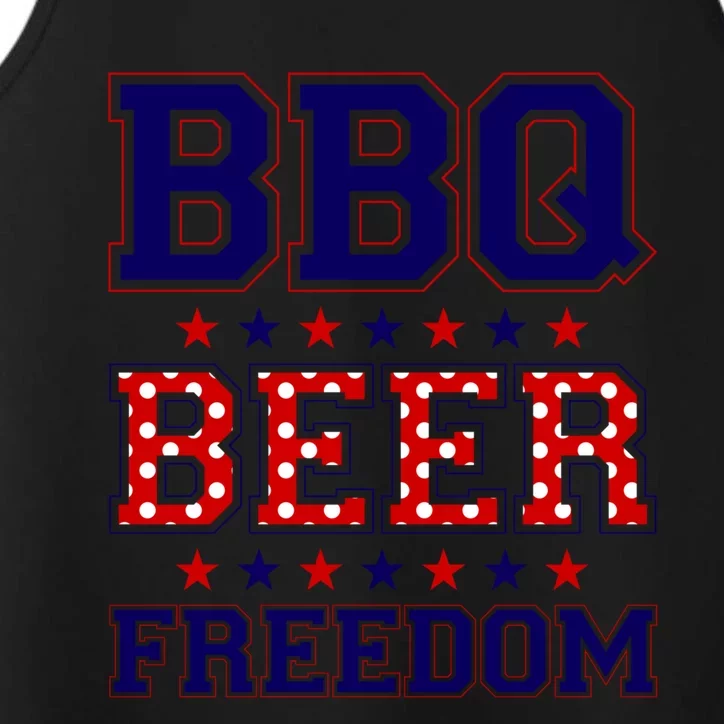 Bbq Beer Freedom Gift Performance Tank