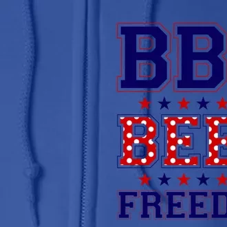 Bbq Beer Freedom Gift Full Zip Hoodie