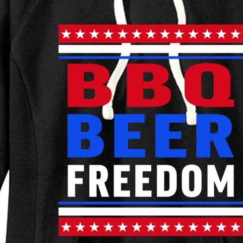 Bbq Beer Freedom Usa America 2020 American Cool Gift Women's Fleece Hoodie