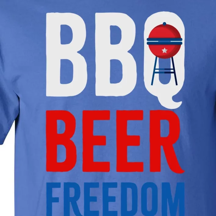 Bbq Beer Freedom Celebrating The 4th Of July Cool Gift Tall T-Shirt