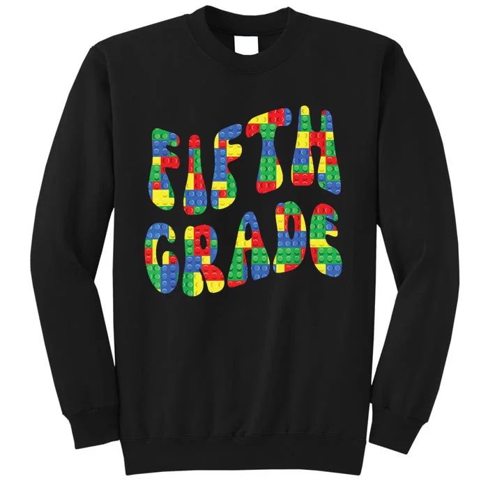 Building Bricks Fifth Grade 5 Boy Teacher Master Builder Tall Sweatshirt