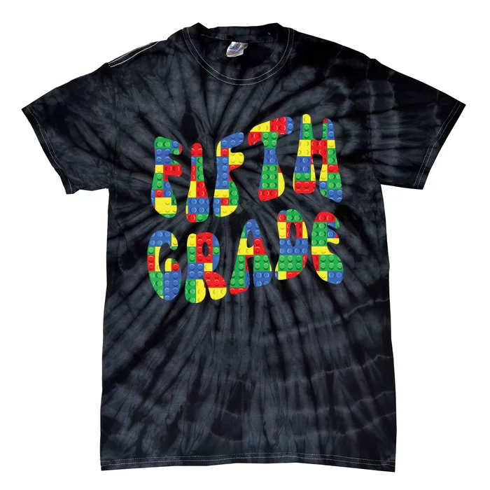 Building Bricks Fifth Grade 5 Boy Teacher Master Builder Tie-Dye T-Shirt