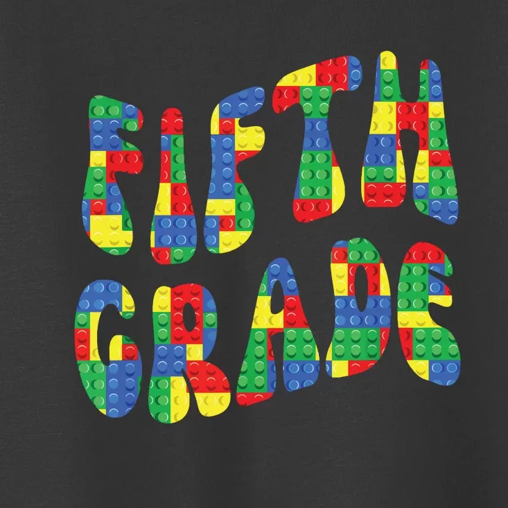 Building Bricks Fifth Grade 5 Boy Teacher Master Builder Toddler T-Shirt