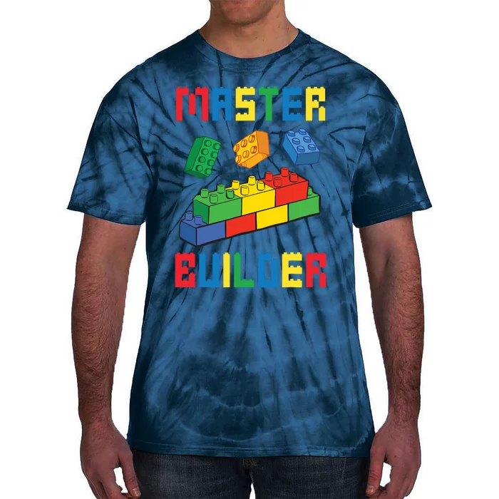 Brick Builder Funny Blocks Building Master Builder Toys Tie-Dye T-Shirt