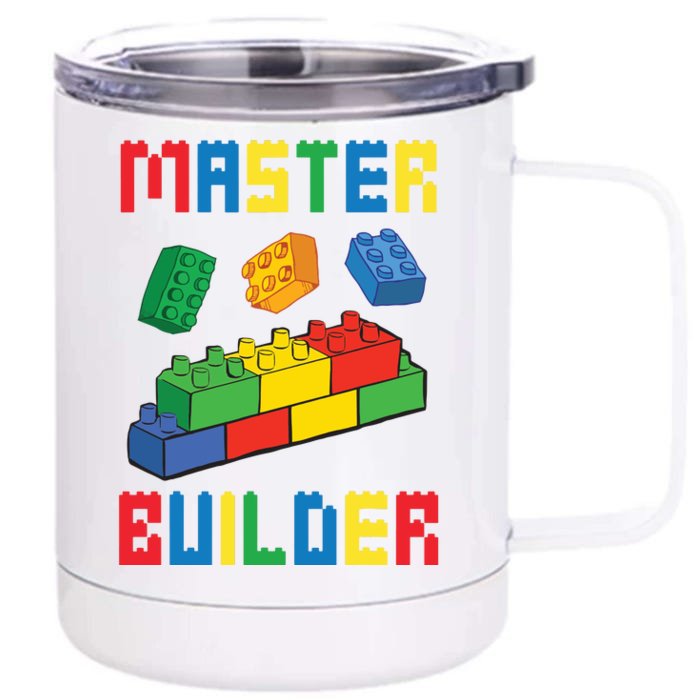 Brick Builder Funny Blocks Building Master Builder Toys Front & Back 12oz Stainless Steel Tumbler Cup