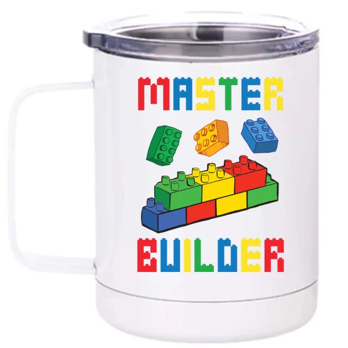 Brick Builder Funny Blocks Building Master Builder Toys Front & Back 12oz Stainless Steel Tumbler Cup