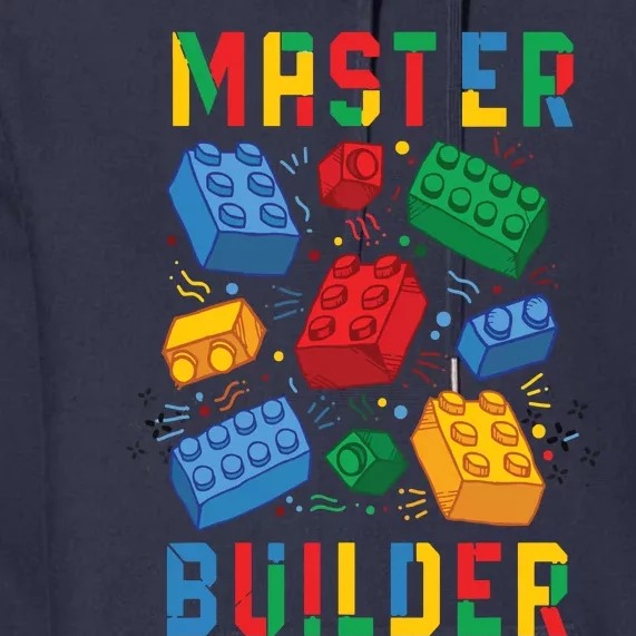 Brick Builder Funny Blocks Master Builder Premium Hoodie