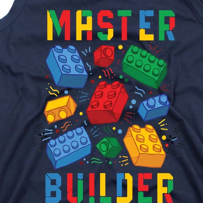 Brick Builder Funny Blocks Master Builder Tank Top