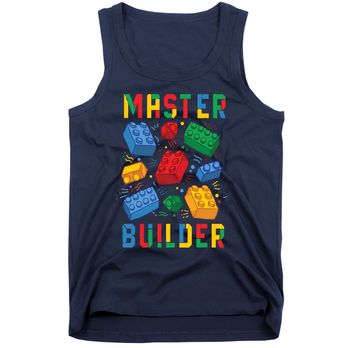 Brick Builder Funny Blocks Master Builder Tank Top