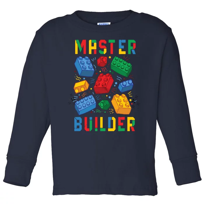 Brick Builder Funny Blocks Master Builder Toddler Long Sleeve Shirt