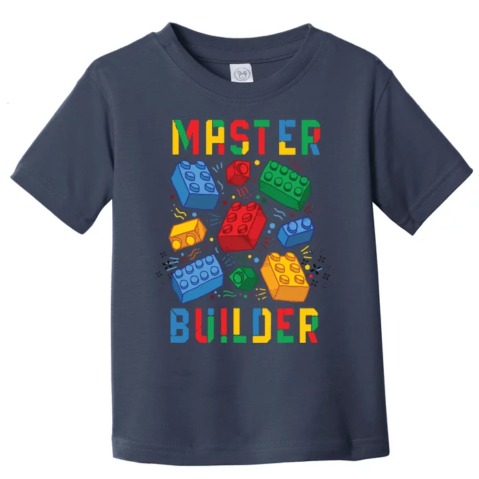 Brick Builder Funny Blocks Master Builder Toddler T-Shirt