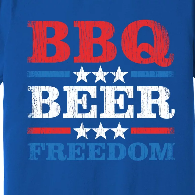 Bbq Beer Freedom Usa Party Gift Premium T-Shirt