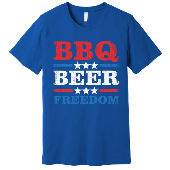 Bbq Beer Freedom Usa Party Gift Premium T-Shirt