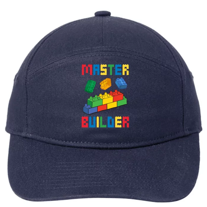 Brick Builder Funny Blocks Building Master Builder Toys Cute Gift 7-Panel Snapback Hat