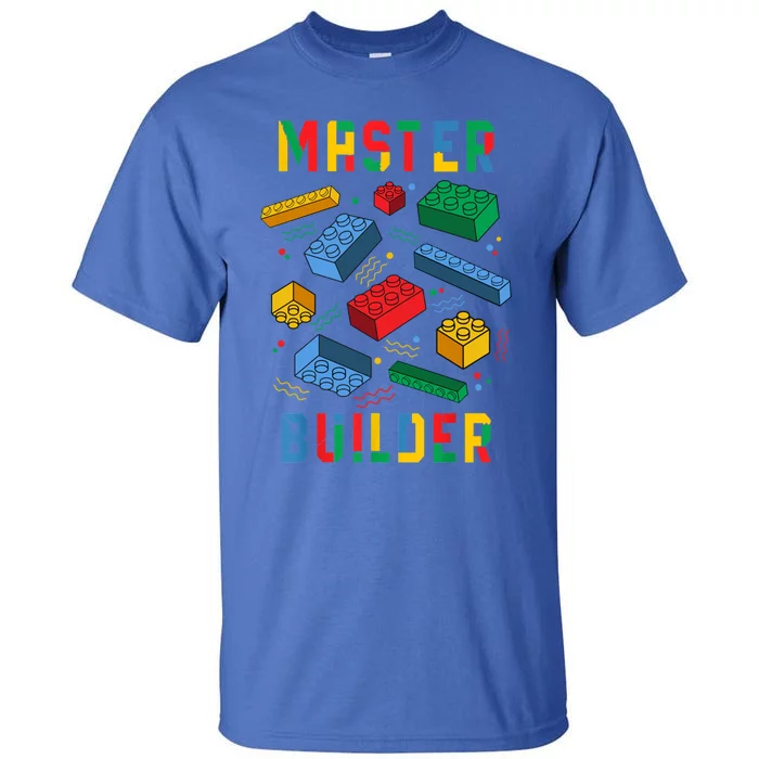 Brick Builder Funny Blocks Building Master Builder Toys Gift Tall T-Shirt