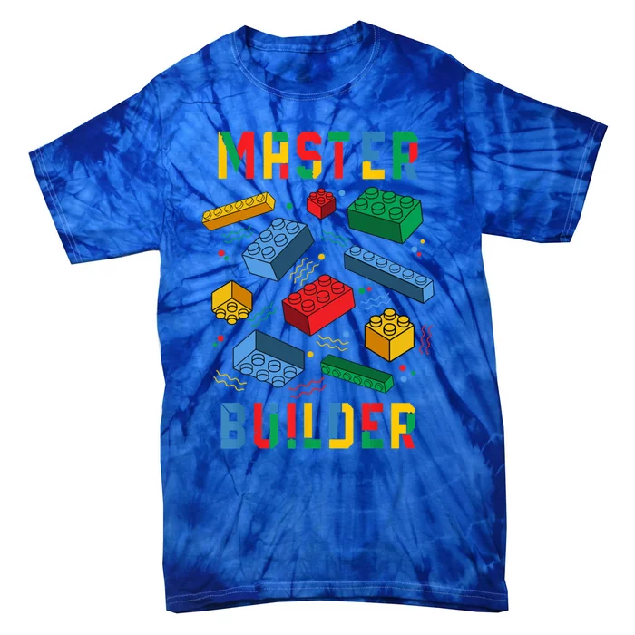 Brick Builder Funny Blocks Building Master Builder Toys Gift Tie-Dye T-Shirt