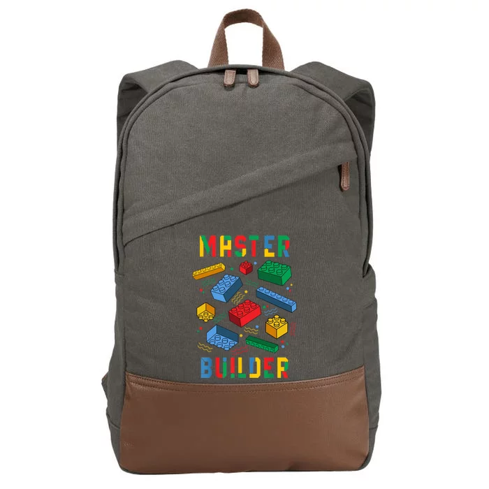 Brick Builder Funny Blocks Building Master Builder Toys Gift Cotton Canvas Backpack