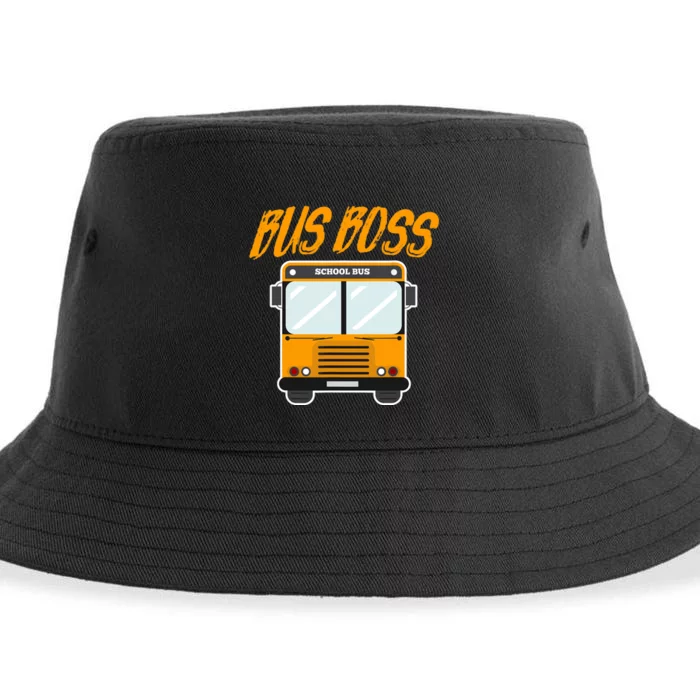 Bus Boss Funny School Bus Driver Sustainable Bucket Hat