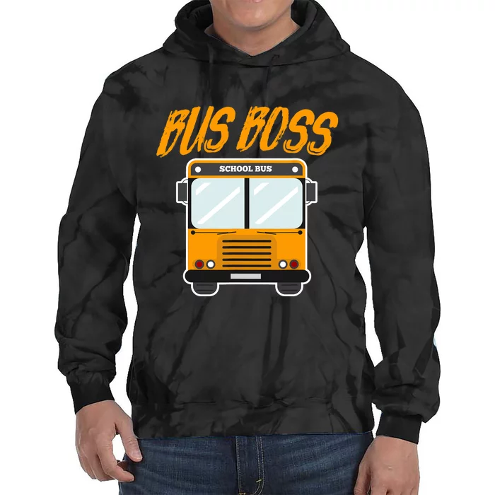 Bus Boss Funny School Bus Driver Tie Dye Hoodie