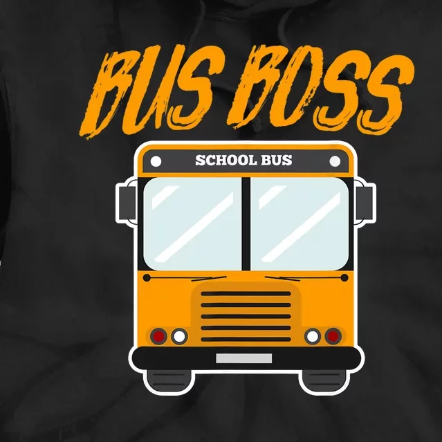 Bus Boss Funny School Bus Driver Tie Dye Hoodie