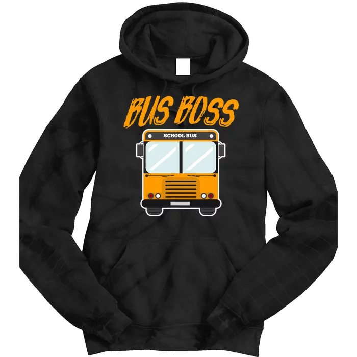 Bus Boss Funny School Bus Driver Tie Dye Hoodie