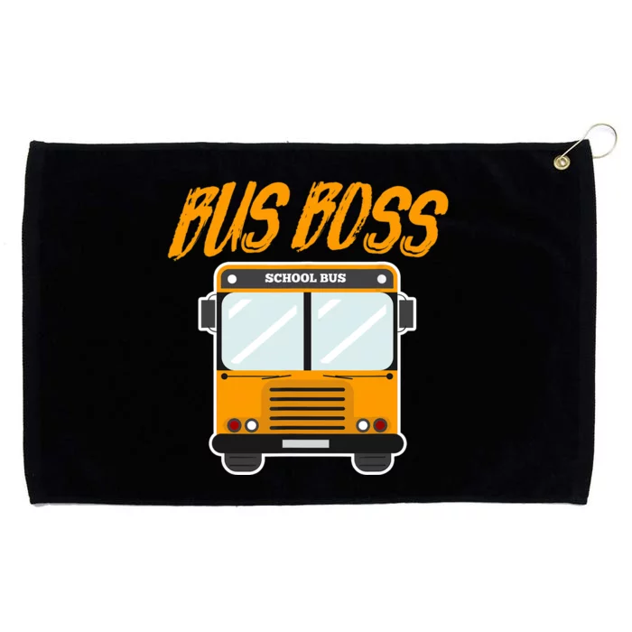 Bus Boss Funny School Bus Driver Grommeted Golf Towel