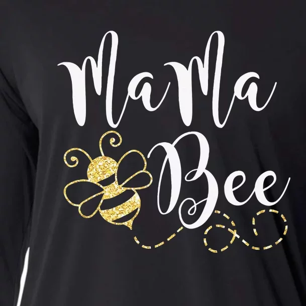 Birthday Bee Family Mama Bee Mom Mothers Gift For Women Cooling Performance Long Sleeve Crew