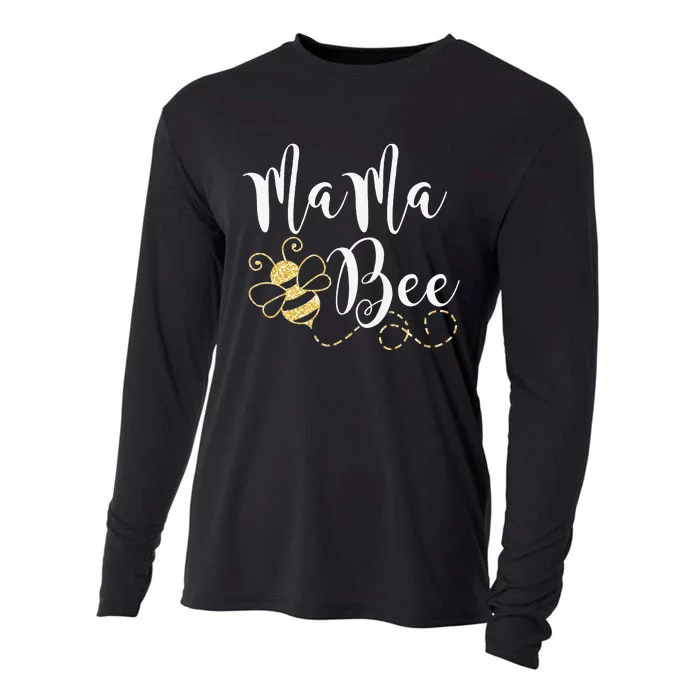 Birthday Bee Family Mama Bee Mom Mothers Gift For Women Cooling Performance Long Sleeve Crew