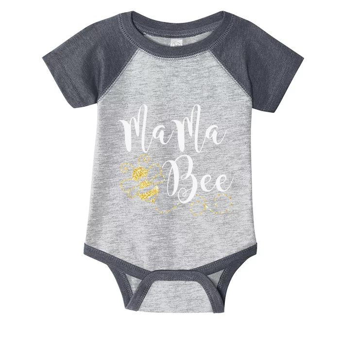 Birthday Bee Family Mama Bee Mom Mothers Gift For Women Infant Baby Jersey Bodysuit