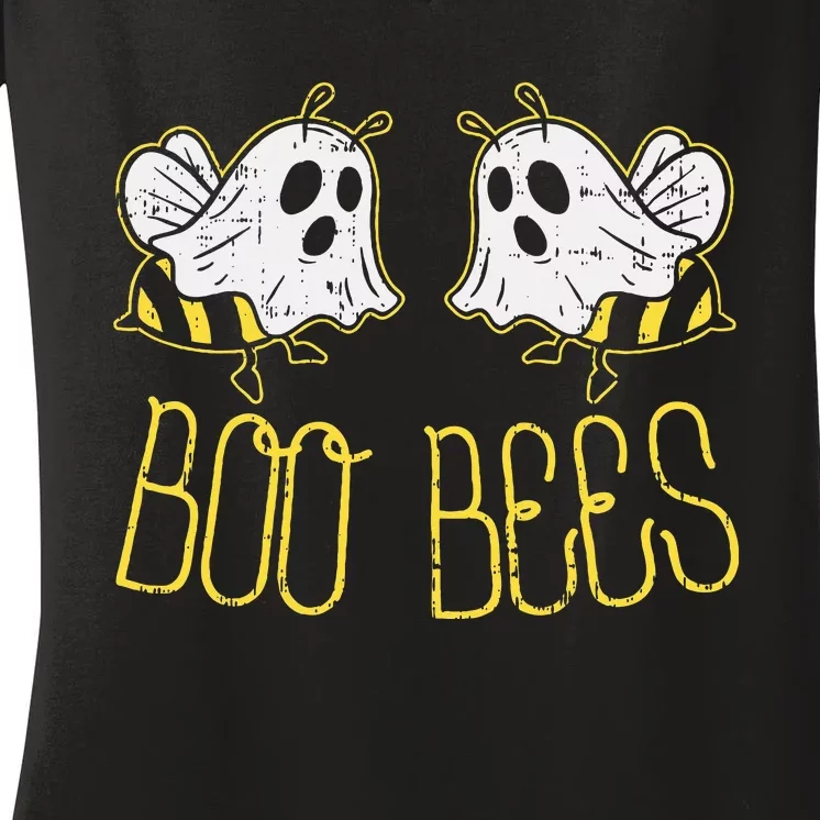 Boo Bees Funny Couples Halloween Costume Women's V-Neck T-Shirt