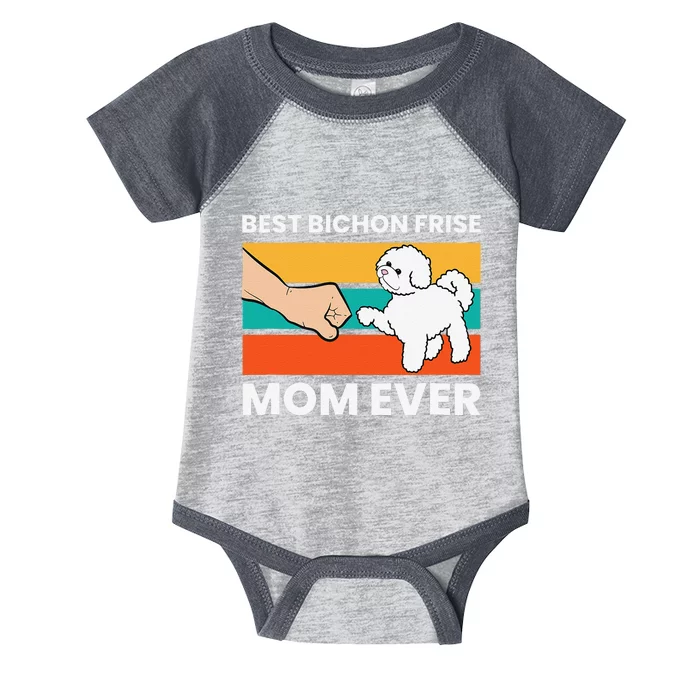 Best Bichon Frise Mom Ever Cute Bichon Frise Dog Gift Infant Baby Jersey Bodysuit