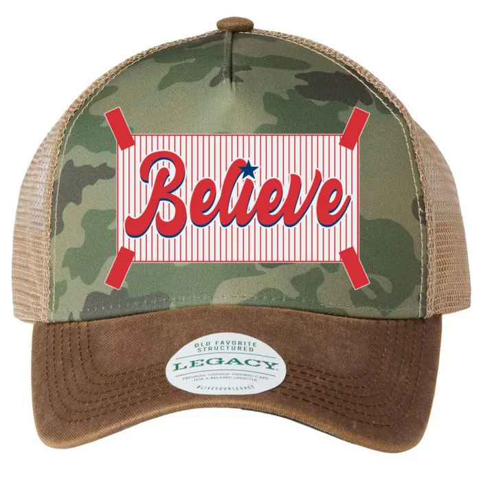 Believe Baseball Fan Philadelphia Baseball Legacy Tie Dye Trucker Hat