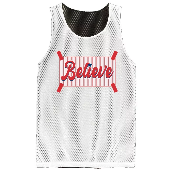 Believe Baseball Fan Philadelphia Baseball Mesh Reversible Basketball Jersey Tank