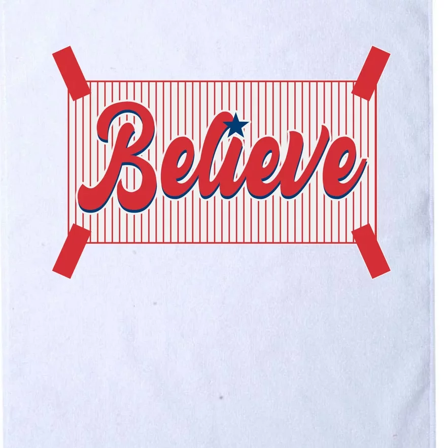 Believe Baseball Fan Philadelphia Baseball Platinum Collection Golf Towel