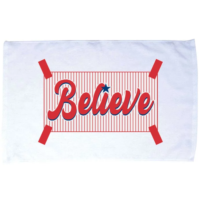 Believe Baseball Fan Philadelphia Baseball Microfiber Hand Towel