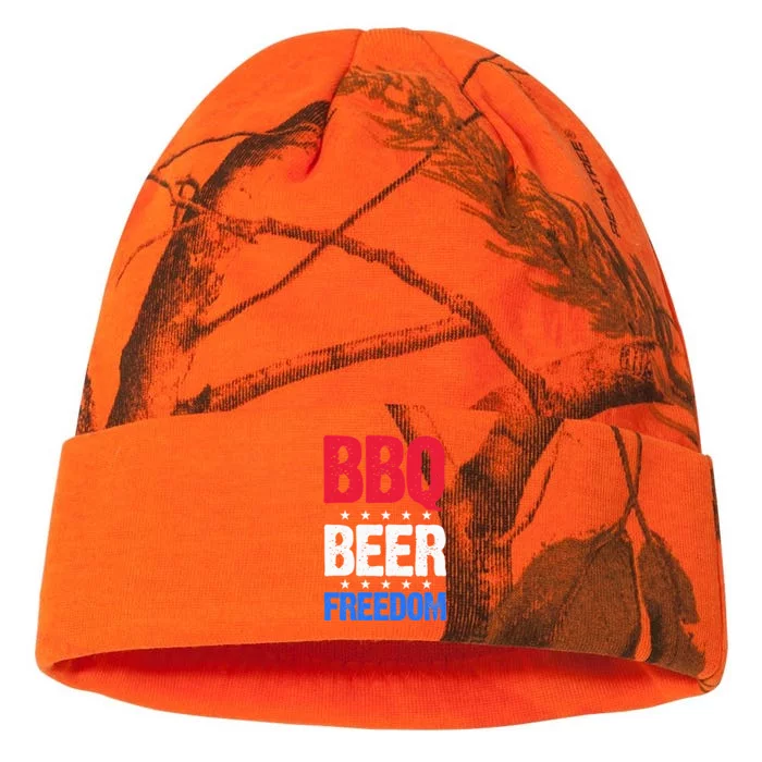 BBQ Beer Freedom 4th of July USA America American Kati - 12in Camo Beanie