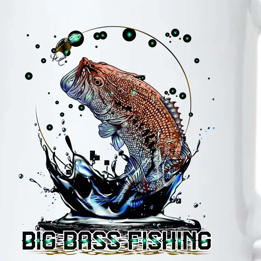 Big Bass Fishing Black Color Changing Mug